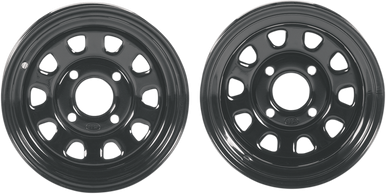 ITP Delta Steel Wheel 12x7 - 2+5 Offset - 4/110 - Black - 1225544014