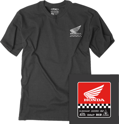 Factory Effex Honda Starting Line T-Shirt Heather Charcoal