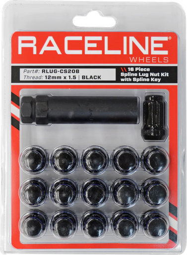 Set Of 16 Black Lug Nuts 12mm X 1.5 Thread For Can-Am X3 - Includes Socket, Made By Excalibur Wheel