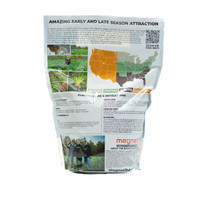 Back of the Magnet Outdoors Brassica Binge North food plot seed bag displaying detailed planting instructions, seed composition, and care guidelines. The label highlights the cold-tolerant blend of purple top turnip, kale varieties, and tubers designed for late-season deer attraction and nutrition in northern climates.