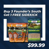 Buy 3 Founder's South, Get a FREE bag of Sidekick!