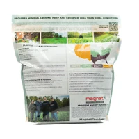 The back of the Simply Scatter bag from Magnet Outdoors, displaying clear, printed planting directions in bold, easy-to-read text. The instructions are laid out step-by-step, with icons and spacing that make the process accessible for users in the field.