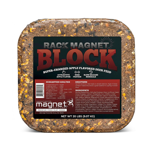 Rack Magnet Deer Block 2-pack mineral attractant blocks for deer hunting and wildlife nutrition