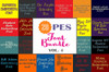 20 PES Font Bundle - Volume 4 - 20 Machine Embroidery Fonts