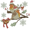 Christmas Robin #03 Machine Embroidery Design