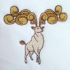 Stag Machine Embroidery Design Stitched