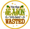 Humor Christmas Patch Collection of 8 Machine Embroidery Designs in Stitched