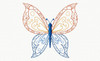 Beautiful Butterfly and Floral #09 Machine Embroidery Designs