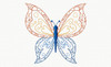 Beautiful Butterfly and Floral #09 Machine Embroidery Designs