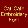 Cat Cafe Machine Embroidery Font Now Includes BX Format