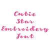 Cutie Star Machine Embroidery Font Now Includes BX Format