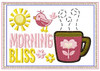 Morning Bliss  Mug Rug In The Hoop Machine Embroidery Design