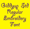 String Font - Giddyup Std Regular Machine Embroidery Font  Now Includes BX Format!