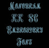 Fancy Monogram Font - Monogram KK SC Machine Embroidery Font  Now Includes BX Format!