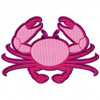 Pink Crab - Under The Sea Collection #03 Stitched and Applique Machine Embroidery Design