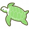 Sea Turtle - Under The Sea #11 Stitched and Applique Machine Embroidery Design