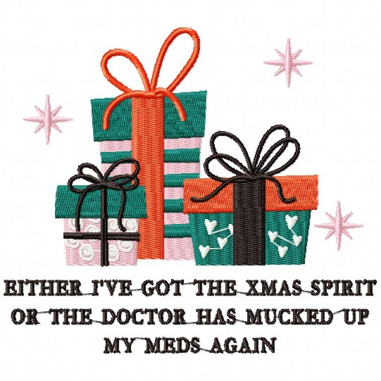 Christmas Spirit or the Doctor Humor - Christmas Humor Booze #01 Machine Embroidery Design