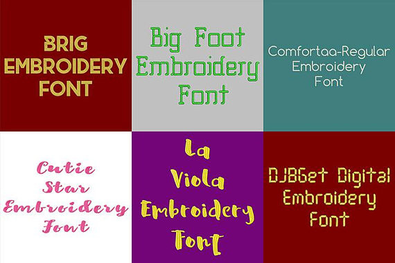 20 PES Font Bundle - Volume 1 - 20 Machine Embroidery Fonts