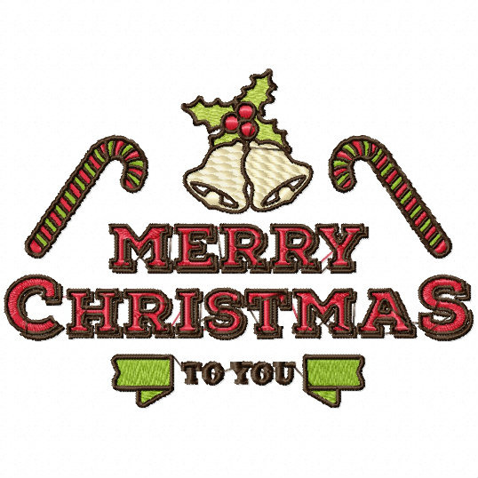 Merry Christmas To You - Christmas Labels #04 Machine Embroidery Design