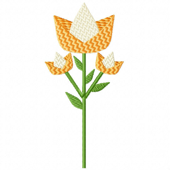 Lovely Yellow Flower - Flower Embellishment #09 Machine Embroidery Design