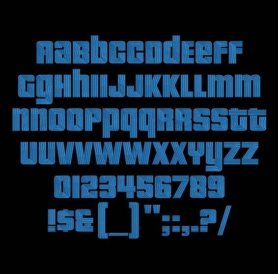 Pricedown Machine Embroidery Font Now Includes BX Format!