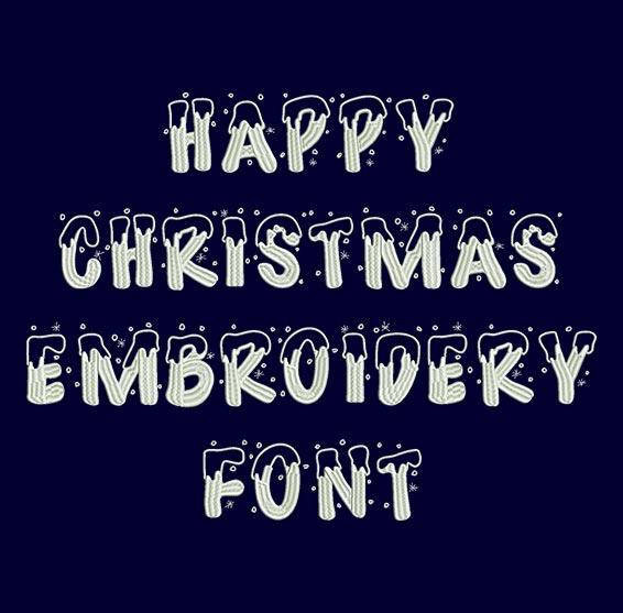 Happy Christmas Machine Embroidery Font Now Includes BX Format!
