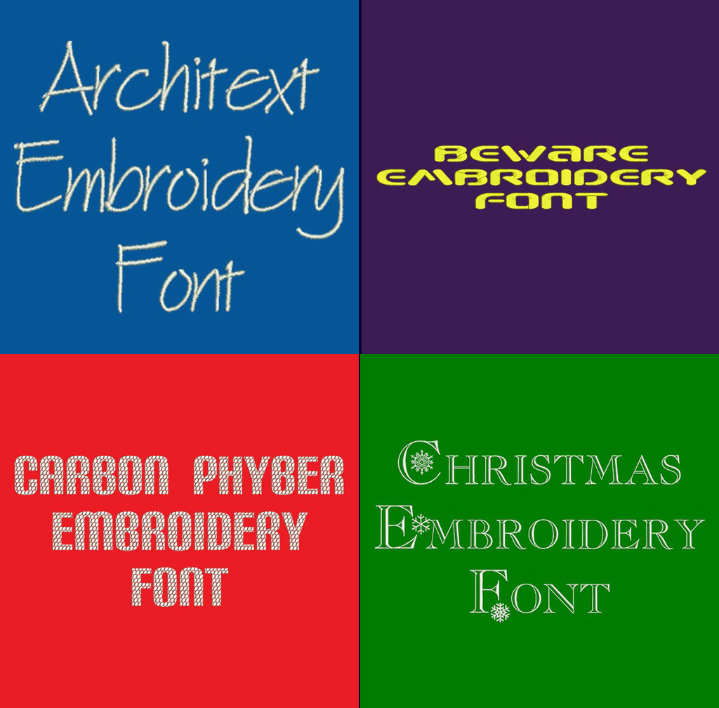 20 PES Font Bundle - Volume 5 - 20 Machine Embroidery Fonts