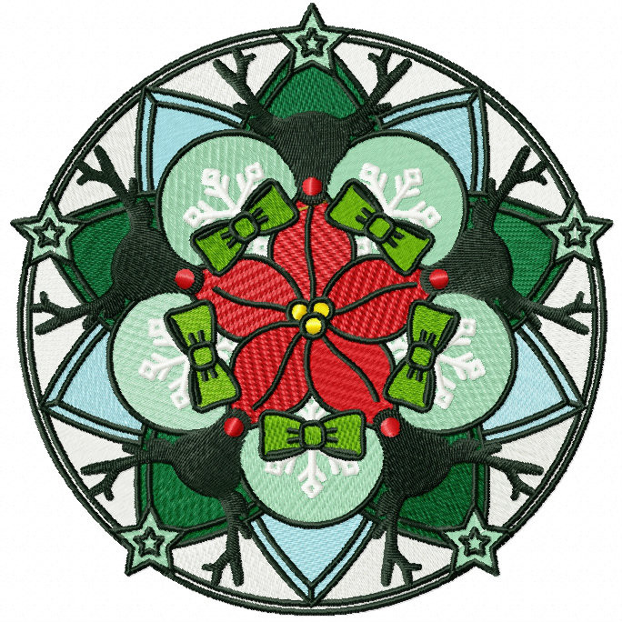 Christmas Mandala #05 Machine Embroidery Design