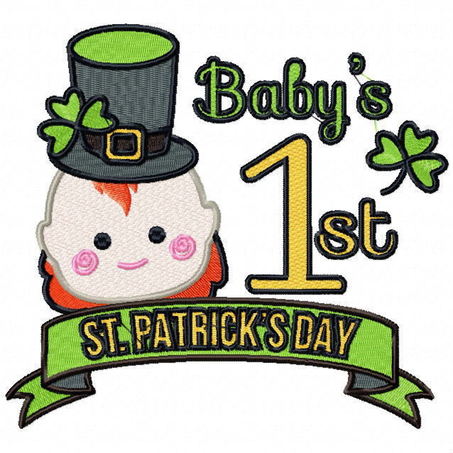 Baby's First St.Patrick's Day - Baby's First #05 Machine Embroidery Design