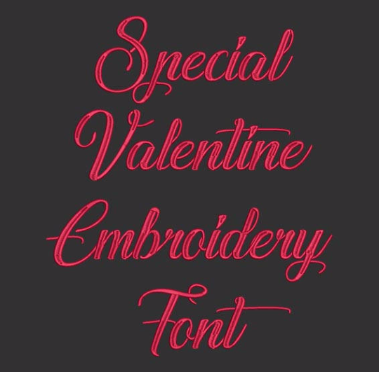 Special Valentine Machine Embroidery Font Now Includes BX Format!