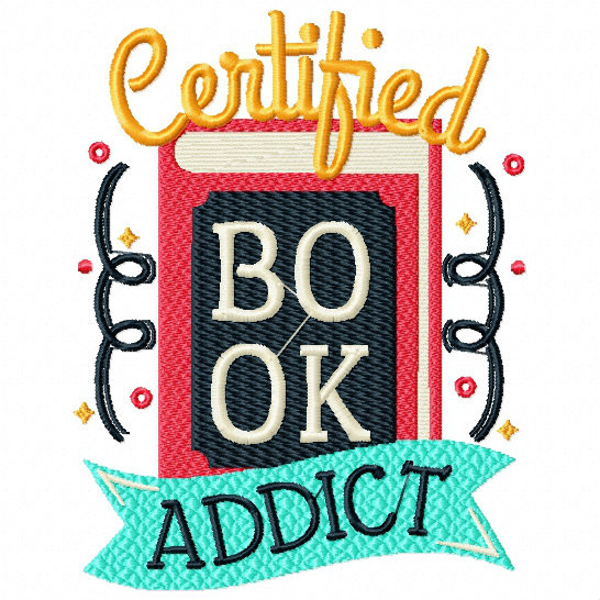Certified Book Addict - Reading Hobby #05 Machine Embroidery Design
