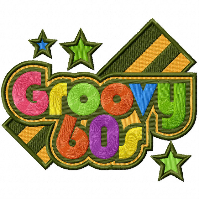 Groovy 60s - Psychedelic 60's #11 Machine Embroidery Design