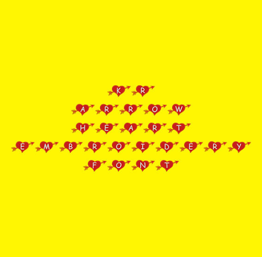 KR Arrow Heart Machine Embroidery Font Now Includes BX Format!