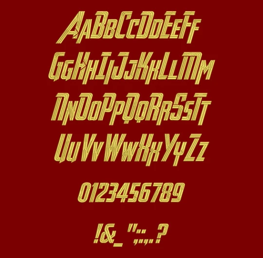 Avenged Machine Embroidery Font - Now Includes BX Format!