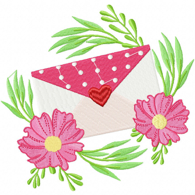 Valentine Love Letter Collection #02 - Machine Embroidery Design