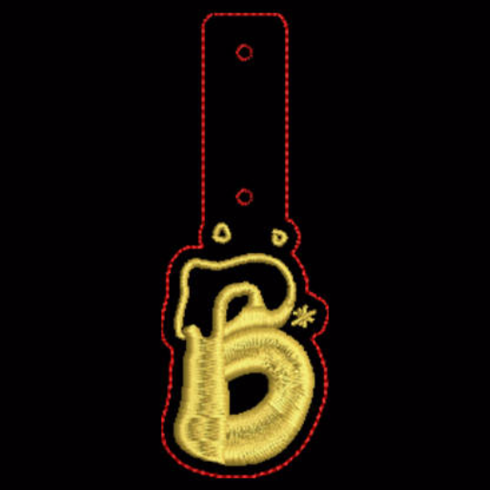 26 Happy Christmas Key Fobs - In The Hoop Machine Embroidery Designs - Instant Download!