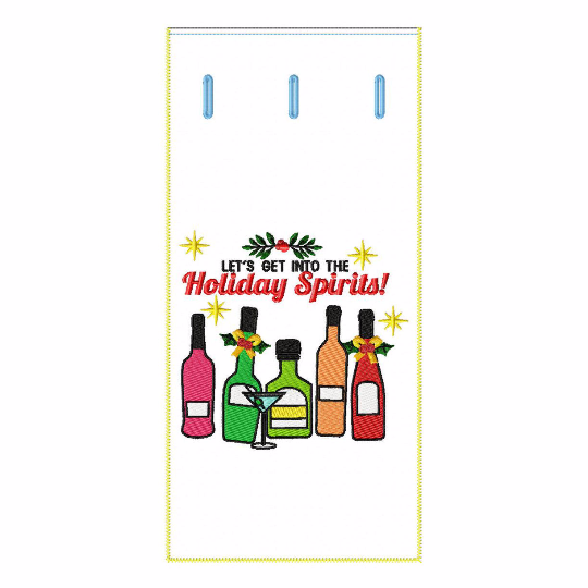 ITH Christmas Humor Wine Bag 04 - In The Hoop Machine Embroidery Design