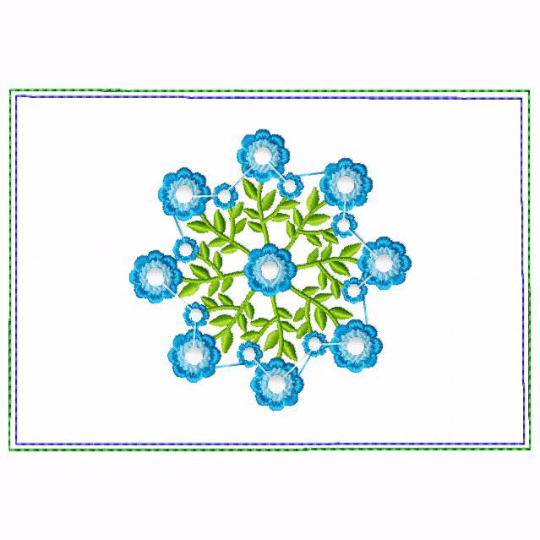 Circle of Flower Small Money Purse 02 - In The Hoop Machine Embroidery Design