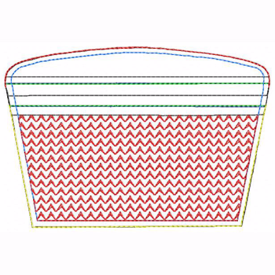 Red Stiletto Small Money Purse 05 - In The Hoop Machine Embroidery Design