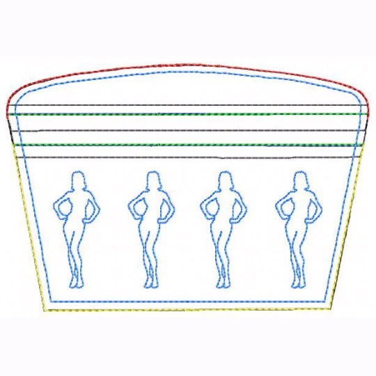 Modern Ladies 03B Small Money Purse - In The Hoop Machine Embroidery Design