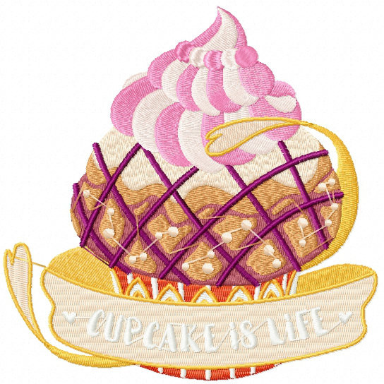 Cupcake is LIFE - Baking Hobby Collection #02 - Machine Embroidery Design