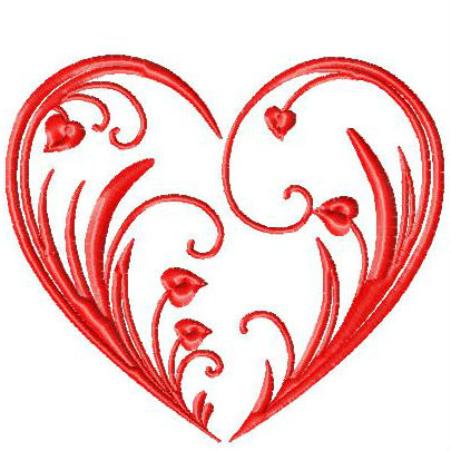 Valentines Hearts Typography Collection #01 Machine Embroidery Design