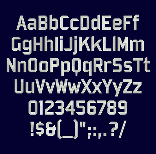 Machine Embroidery Font - Bombardier Now Includes BX Format!