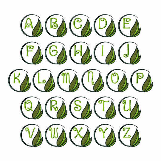Machine Embroidery Monogram - Go Green Frame