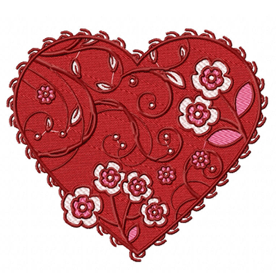 Valentines Hearts Collection #06 Machine Embroidery Design