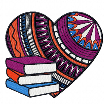 Book Lover - Love For Hobby Collection #04 Machine Embroidery Design