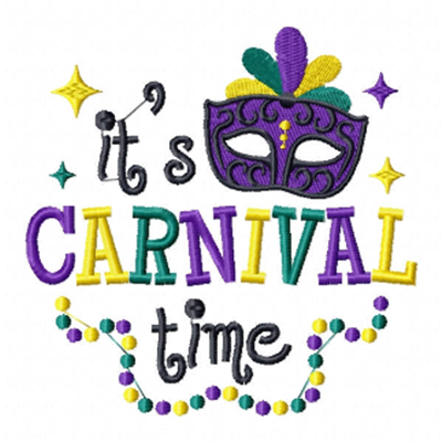 It's a Carnival Time - Mardi Gras Collection #01 Machine Embroidery Design