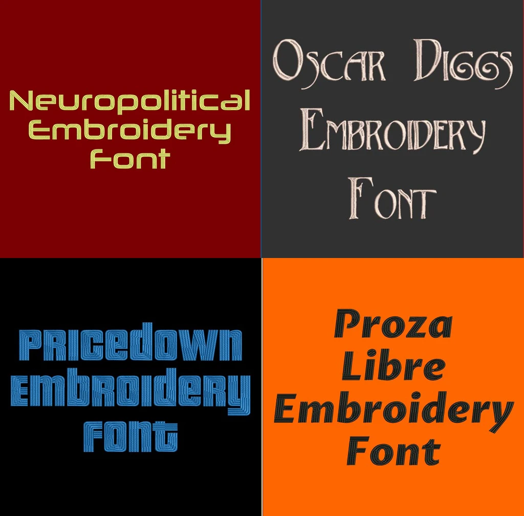 Machine Embroidery Fonts - 20 DST Font Bundle - Volume 5