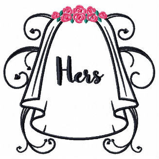 Her Bridal Veil - His & Hers Collection #08 Machine Embroidery Design
