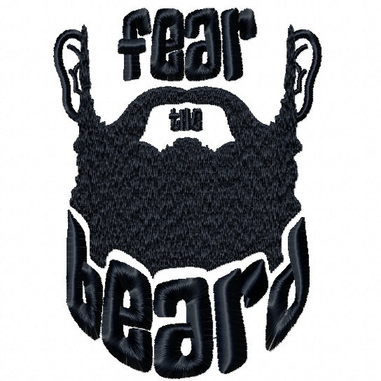 Fear The Beard - Beard Collection #02 Machine Embroidery Design